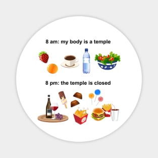 Snack Side Showdown: Health Nuts vs Junk Food Junkies Magnet